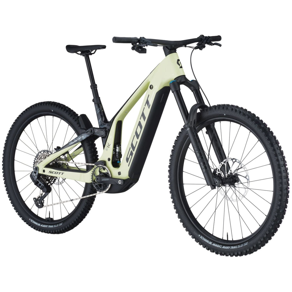 Bicicletas Eléctricas eEnduro Scott Patron ST 900 RC 2025 Luminary Green/Swirly Black