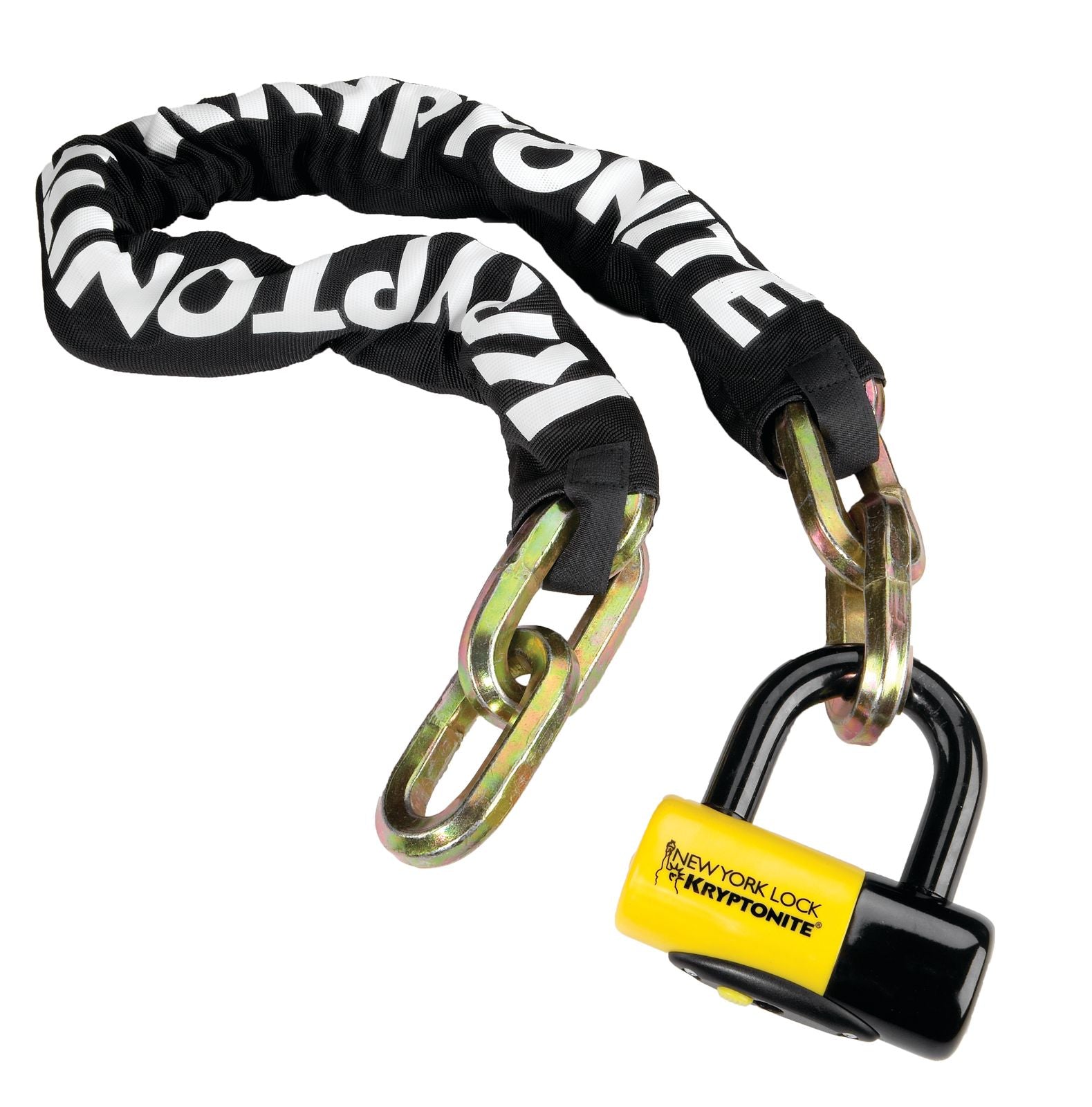 Kryptonite Cadena Antirrobo New York Fahgettaboudit 14mmx100cm Disc 15mm Negro/Amarillo