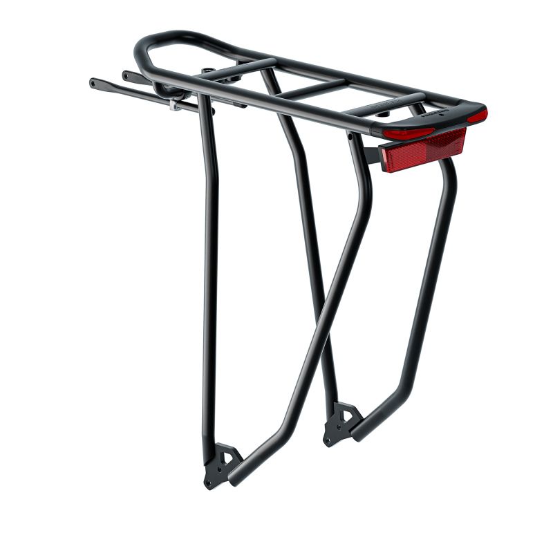 Portabultos Trasero Racktime Gleamit 2.0 AC Snapit 2.0 26-28" Luz Integrada Aluminio Negro